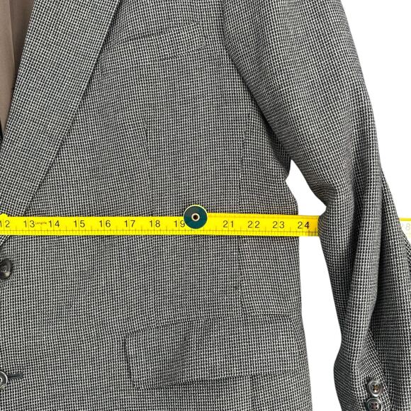 Hart Schaffner Marx Gray Tweed Notched Lapel Single Vent Blazer Jacket 48 R - Picture 8 of 10